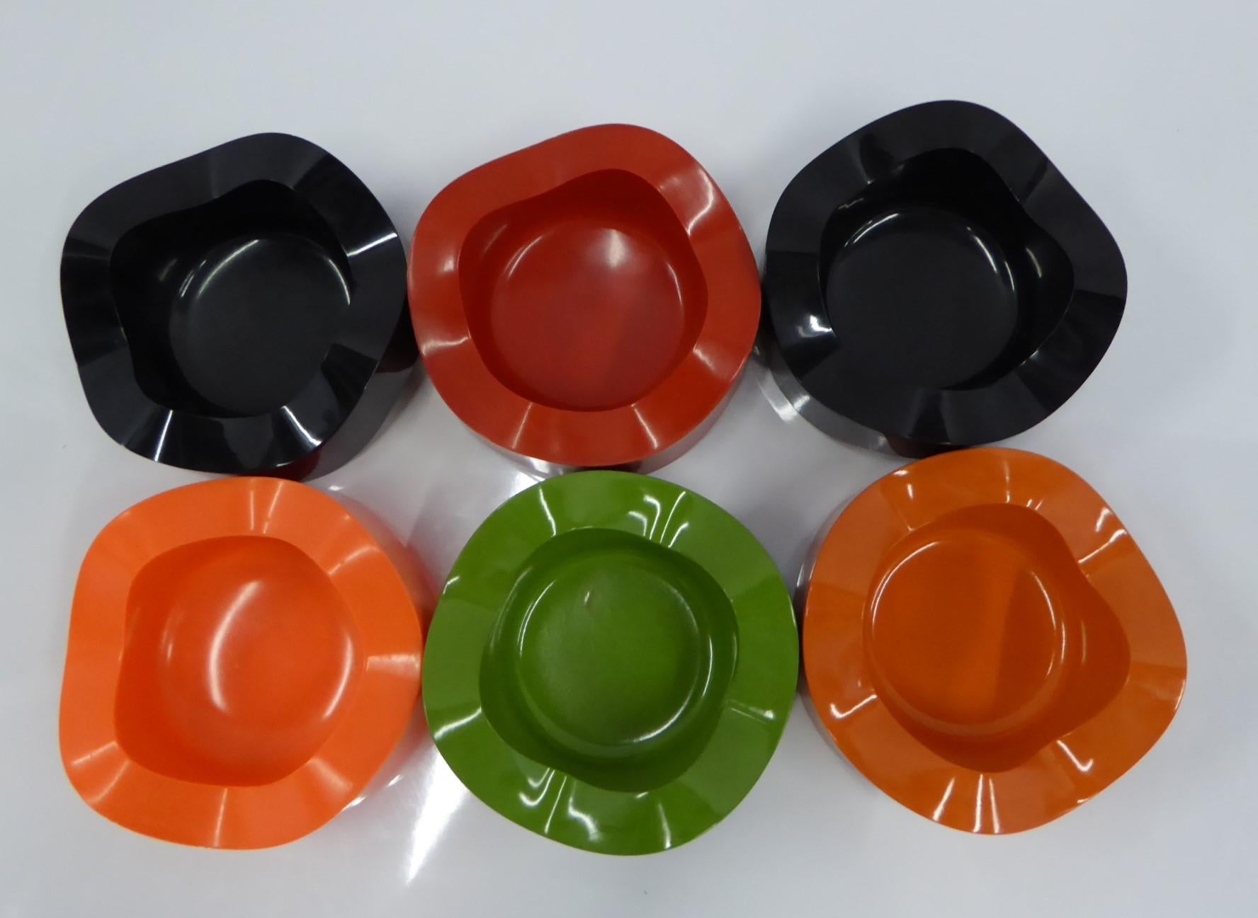 Sinus Stackable Ashtray Group of by Walter Zeischegg for Helit of Germany, 1966 2