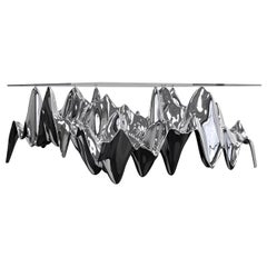 Sinusoid Coffee Table Mirror Chrome