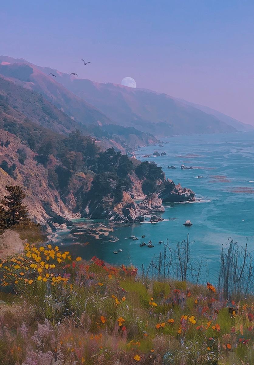 Abstract Print de Siobhan O'Dwyer - Crepúsculo de sirena