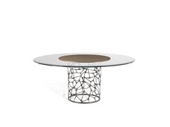 Roberto Cavalli Home Interiors Sioraf Round Dining Table with Metal Base