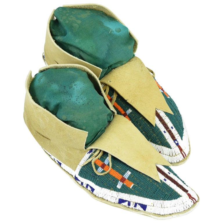 Sioux Beaded Moccasins For Sale