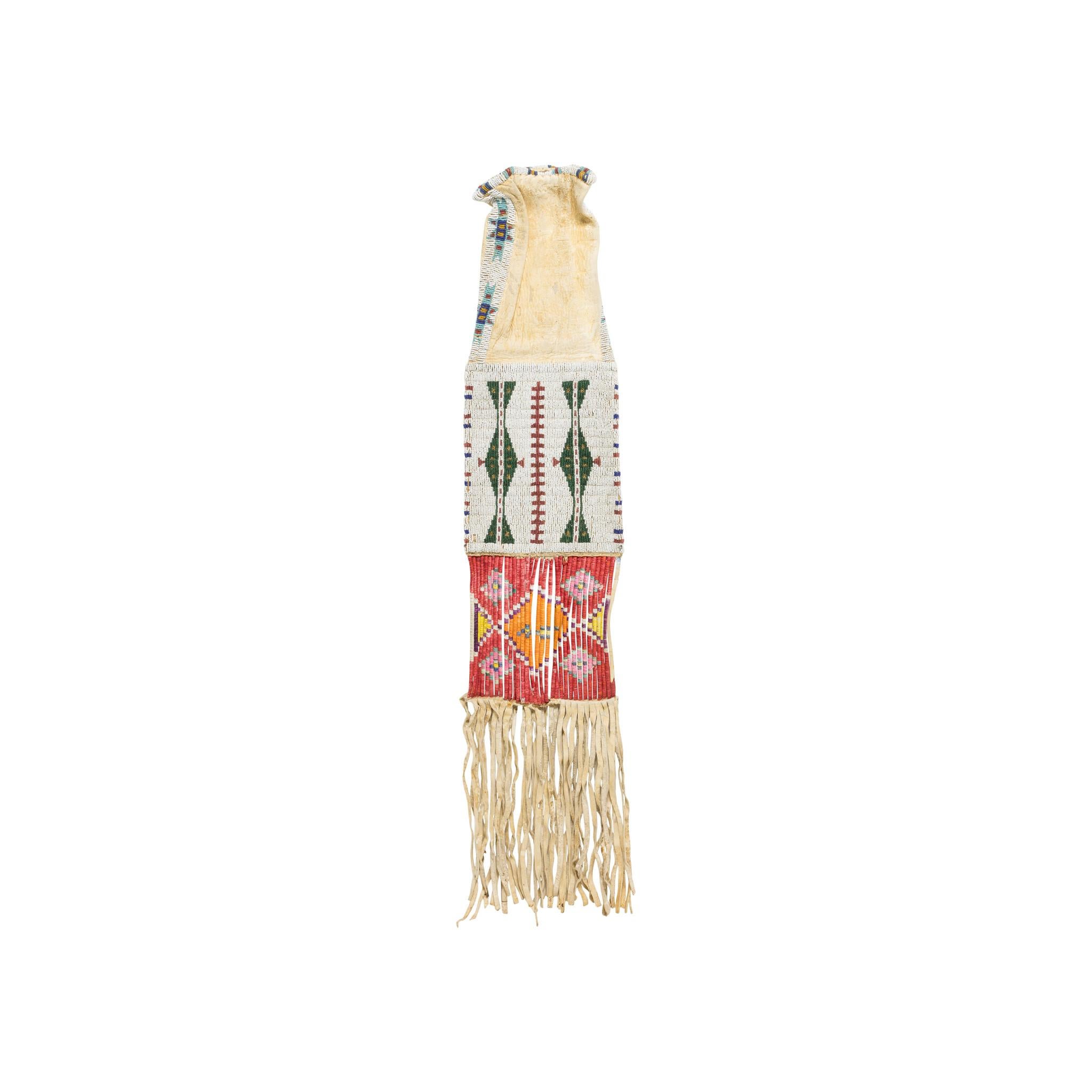 19th Century Sioux Beaded Pipe Bag For Sale
