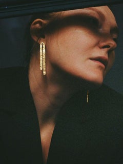 Sioux Earrings 24ct gold-plated bronze and the ear pin made of silver