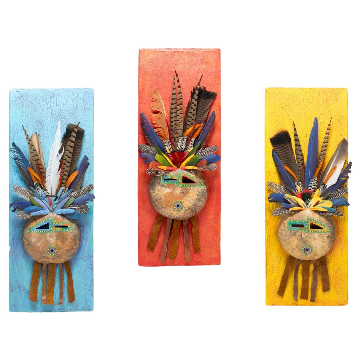 Sioux Shaman's Masks by Doug Fountain For Sale