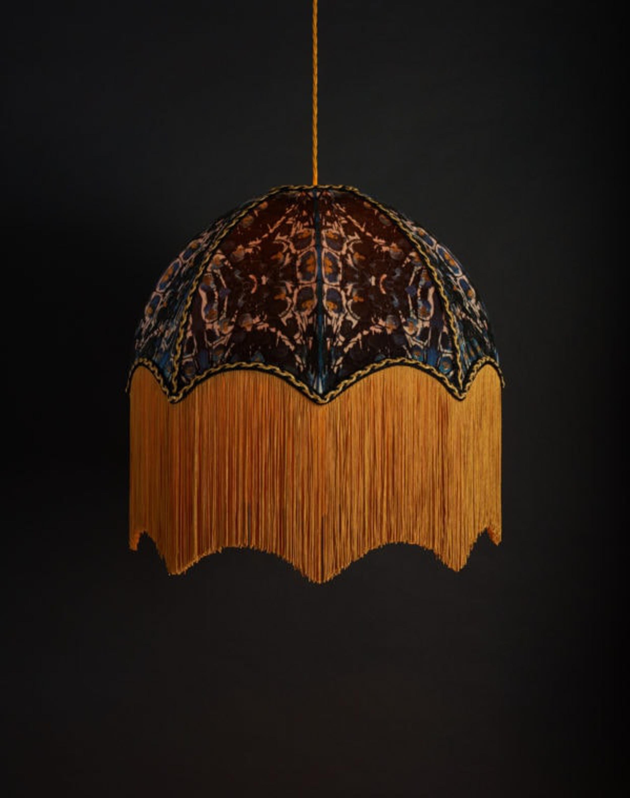Contemporary Siouxsie Lampshade with Fringing - Small (14