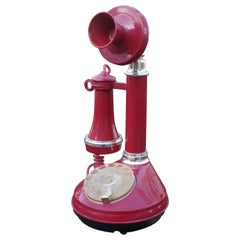 Retro SIP Candle Phone in Red Plastic