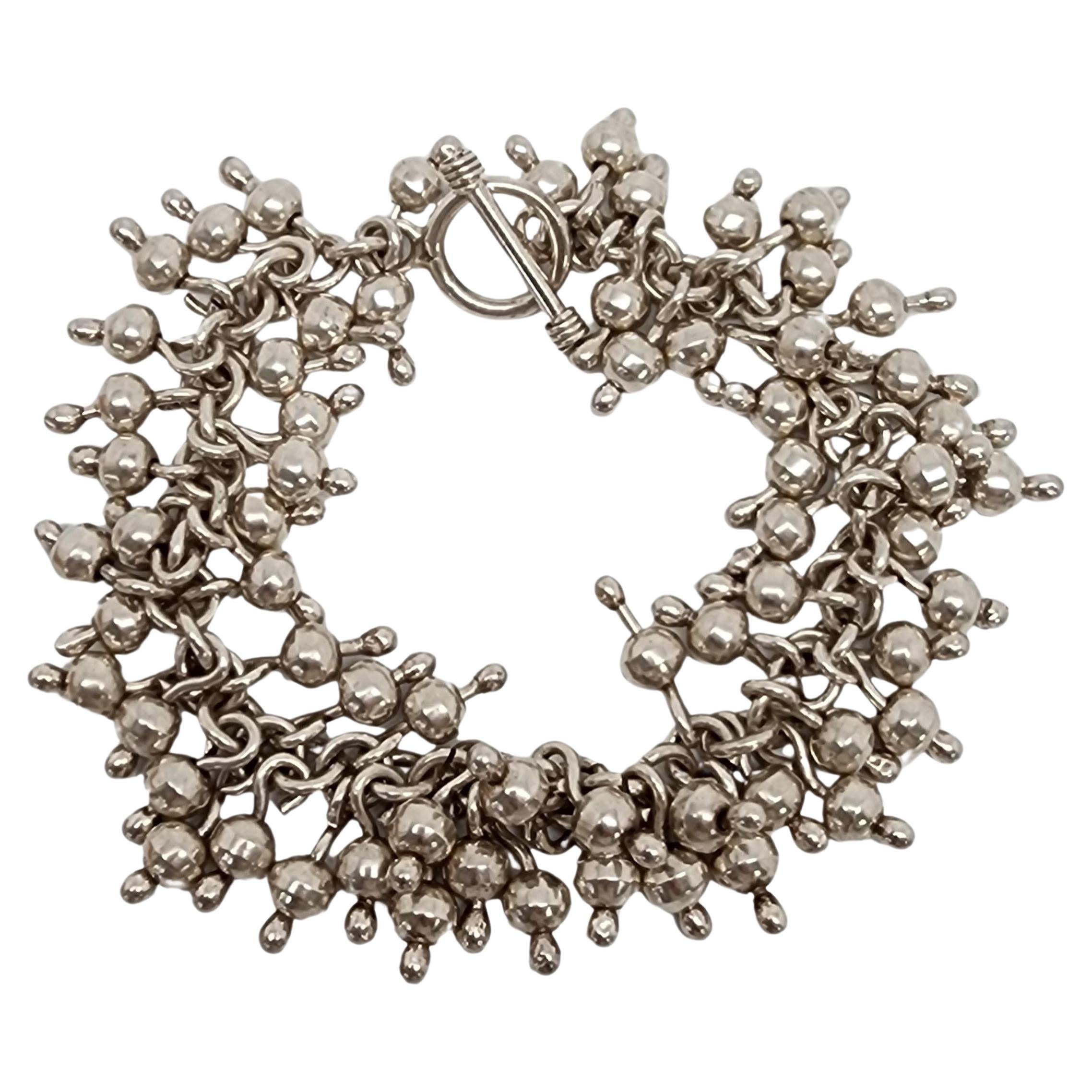Silpada Sterling Silver Dangle Bead Cha Cha Bracelet #16053 For Sale