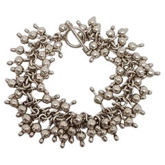 Vintage Silpada Sterling Silver Dangle Bead Cha Cha Bracelet #16053