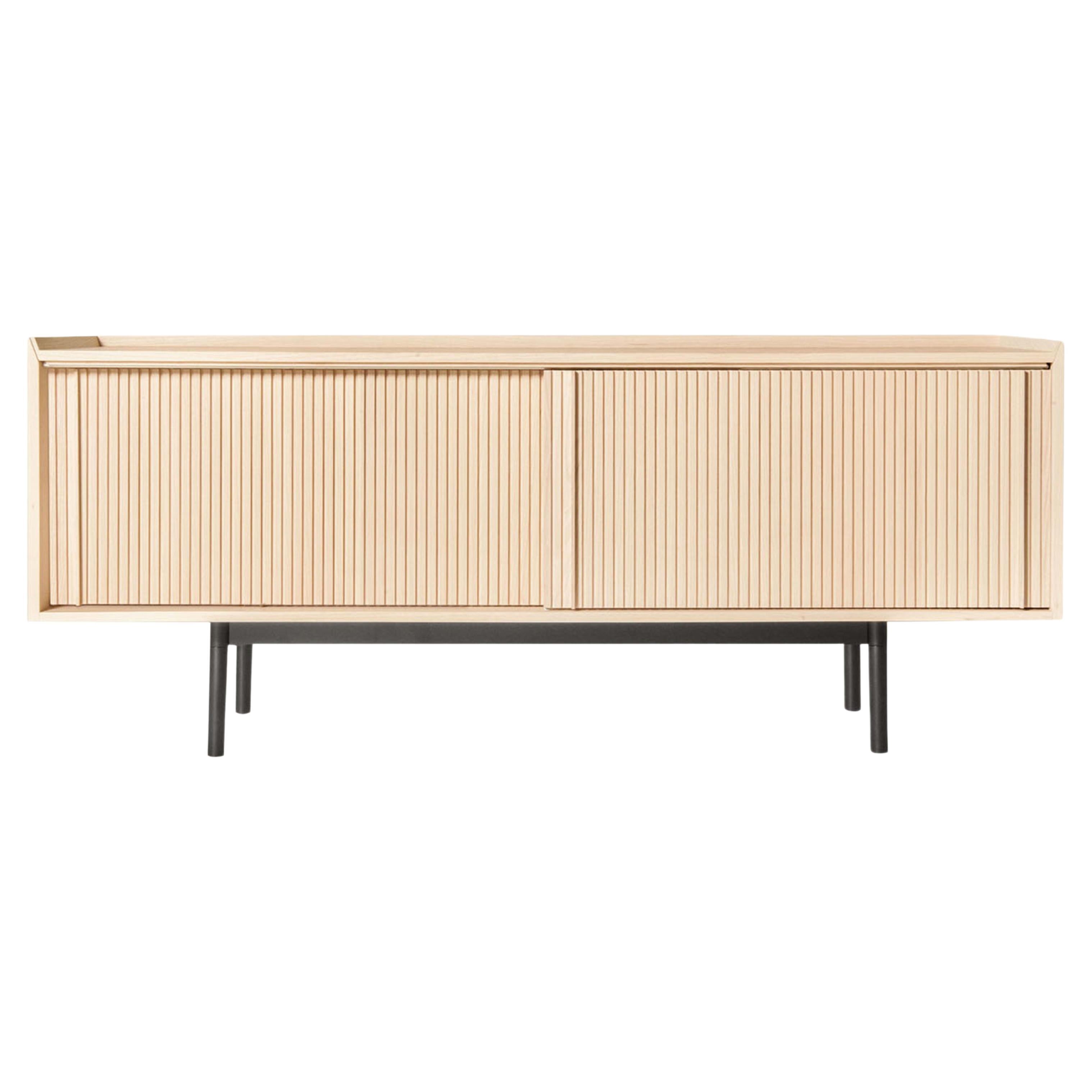 Sipario 2-Doors Low Natural Ash Sideboard For Sale