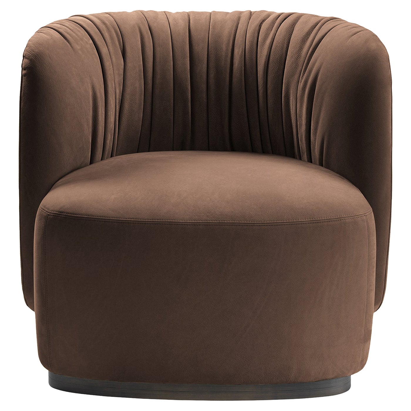 Sipario Brown Armchair by Lorenza Bozzoli