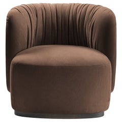 Sipario Brown Armchair by Lorenza Bozzoli