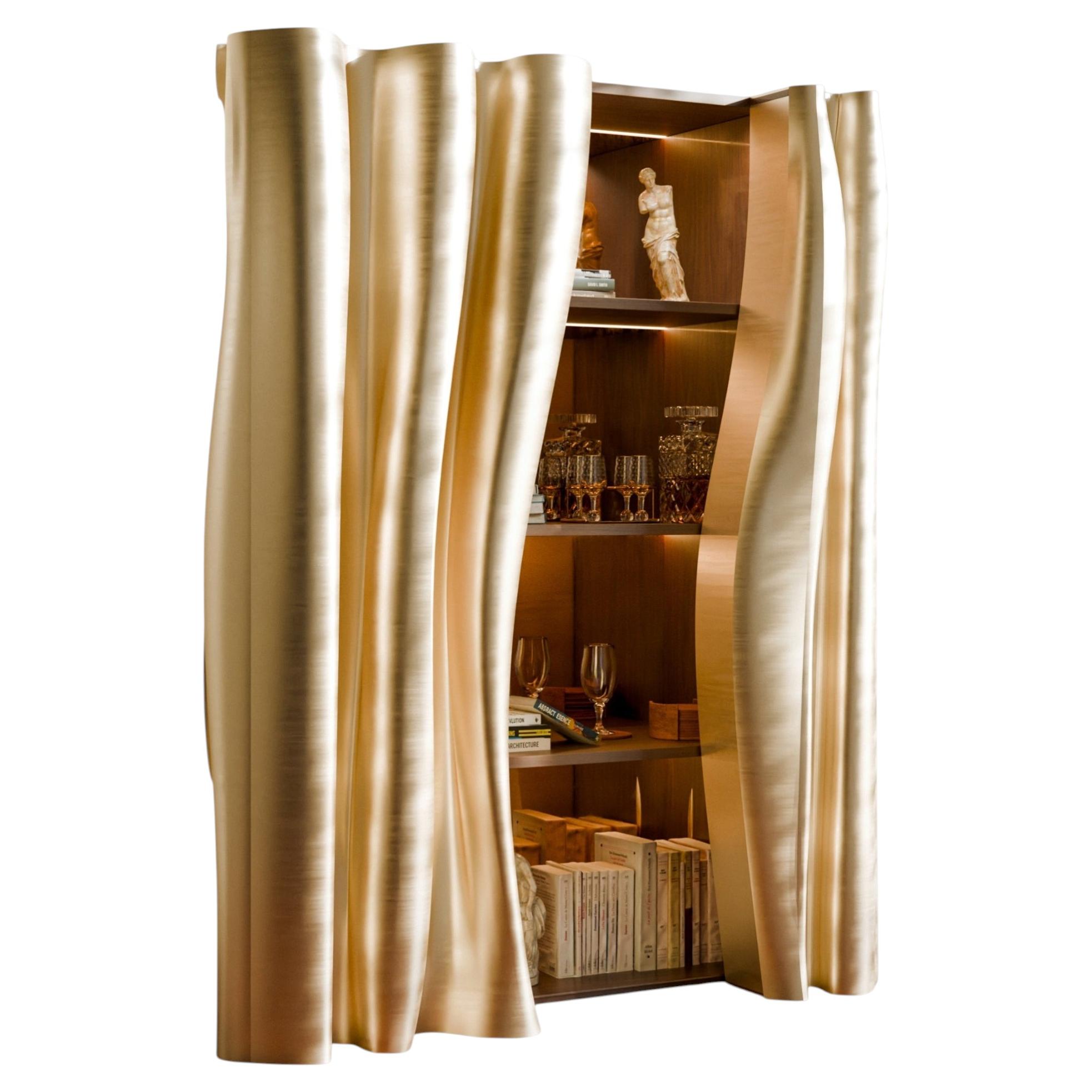 Sipario Cabinet, Sculptural Design, Handcrafted in Italy