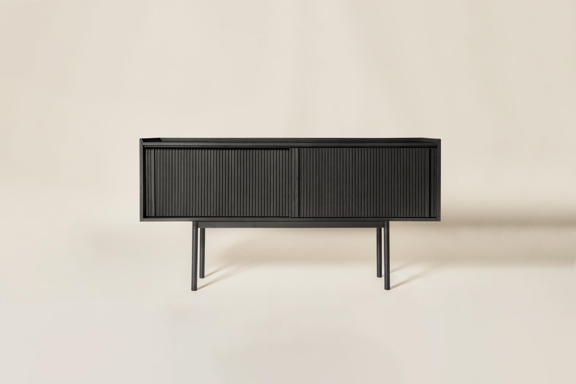 Sipario Sideboard aus Massivholz, Esche in natürlicher Oberfläche, 2 Türen, zeitgenössisch im Angebot 9