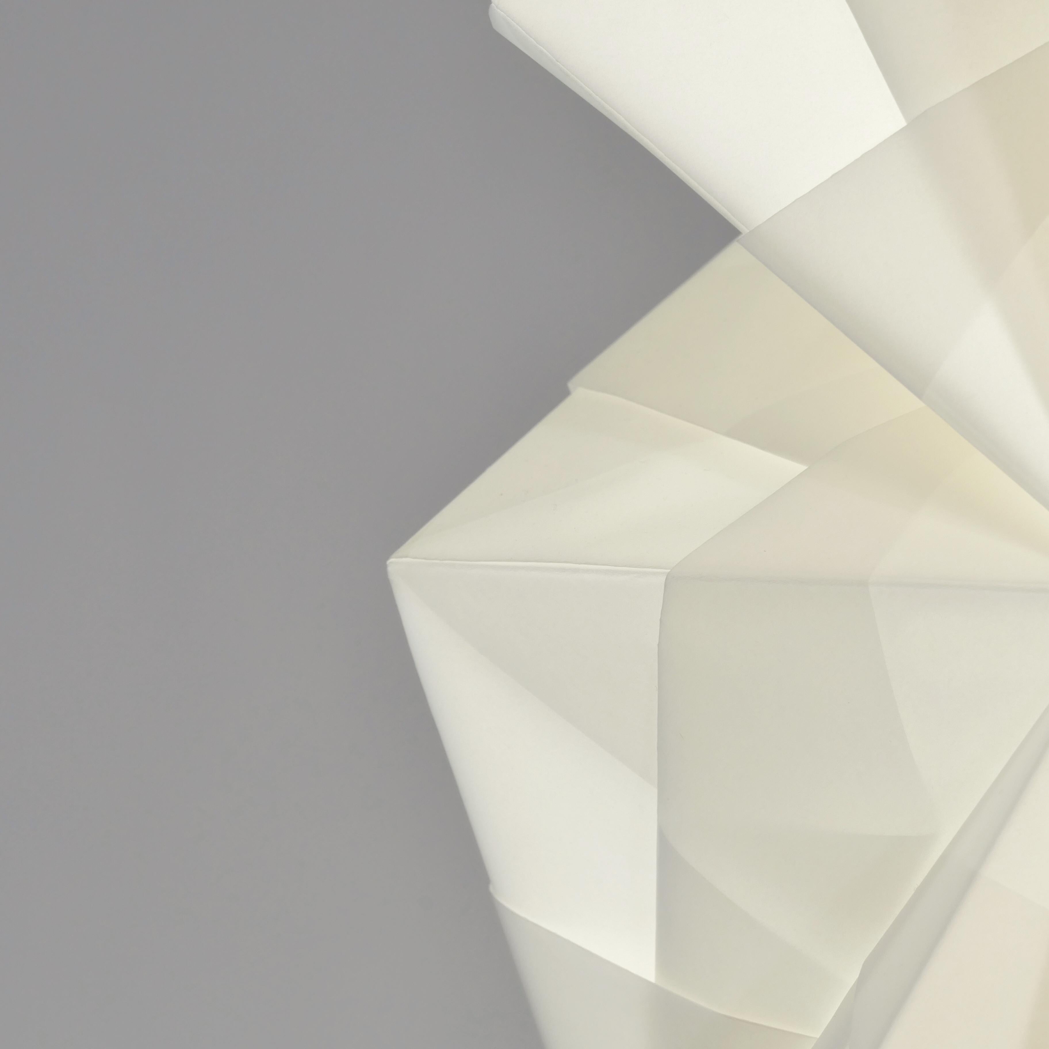 Danish Japanese Style Hand-folded White Paper Pendant Lighting 