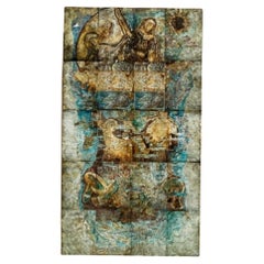 Peinture murale unique, muraliste mexicaine, 6,56 F par 11,48 F