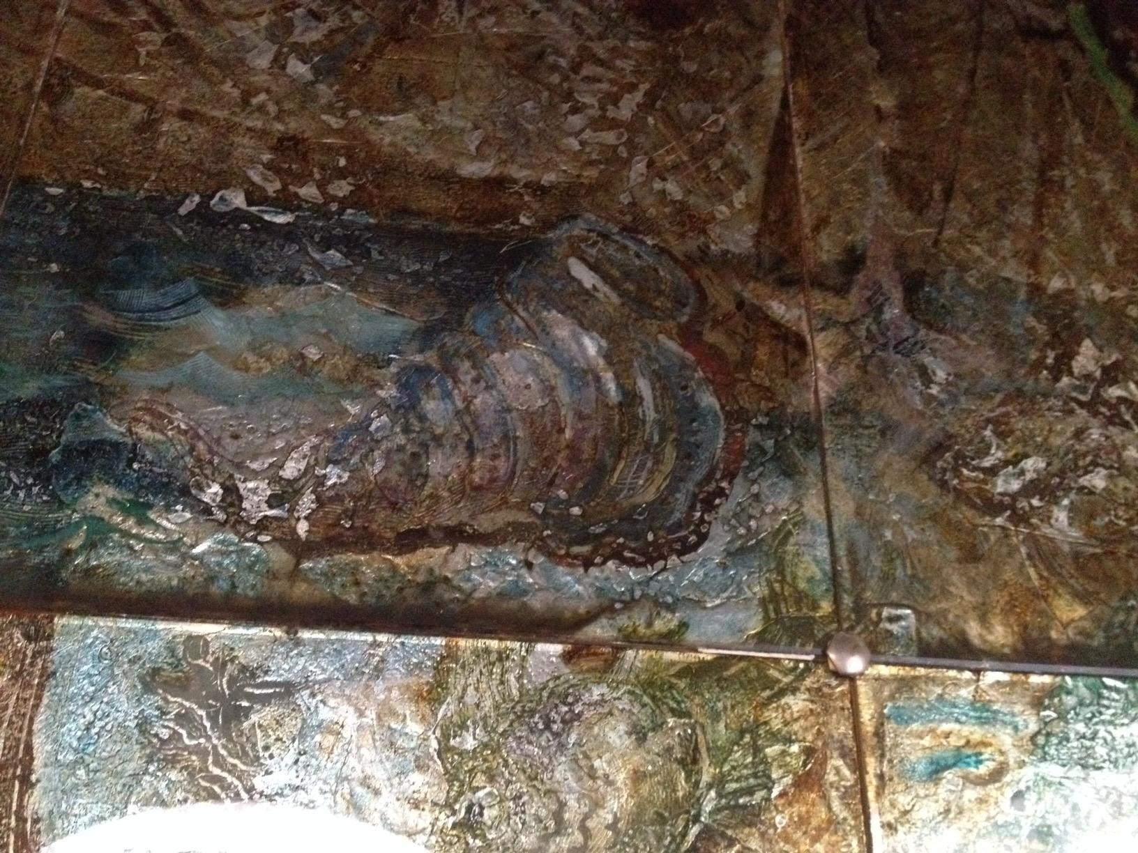 Siqueiros Glass Mural Painting Unique Piece, Mexican Muralist, 6.56 F by 11.48 F For Sale 7