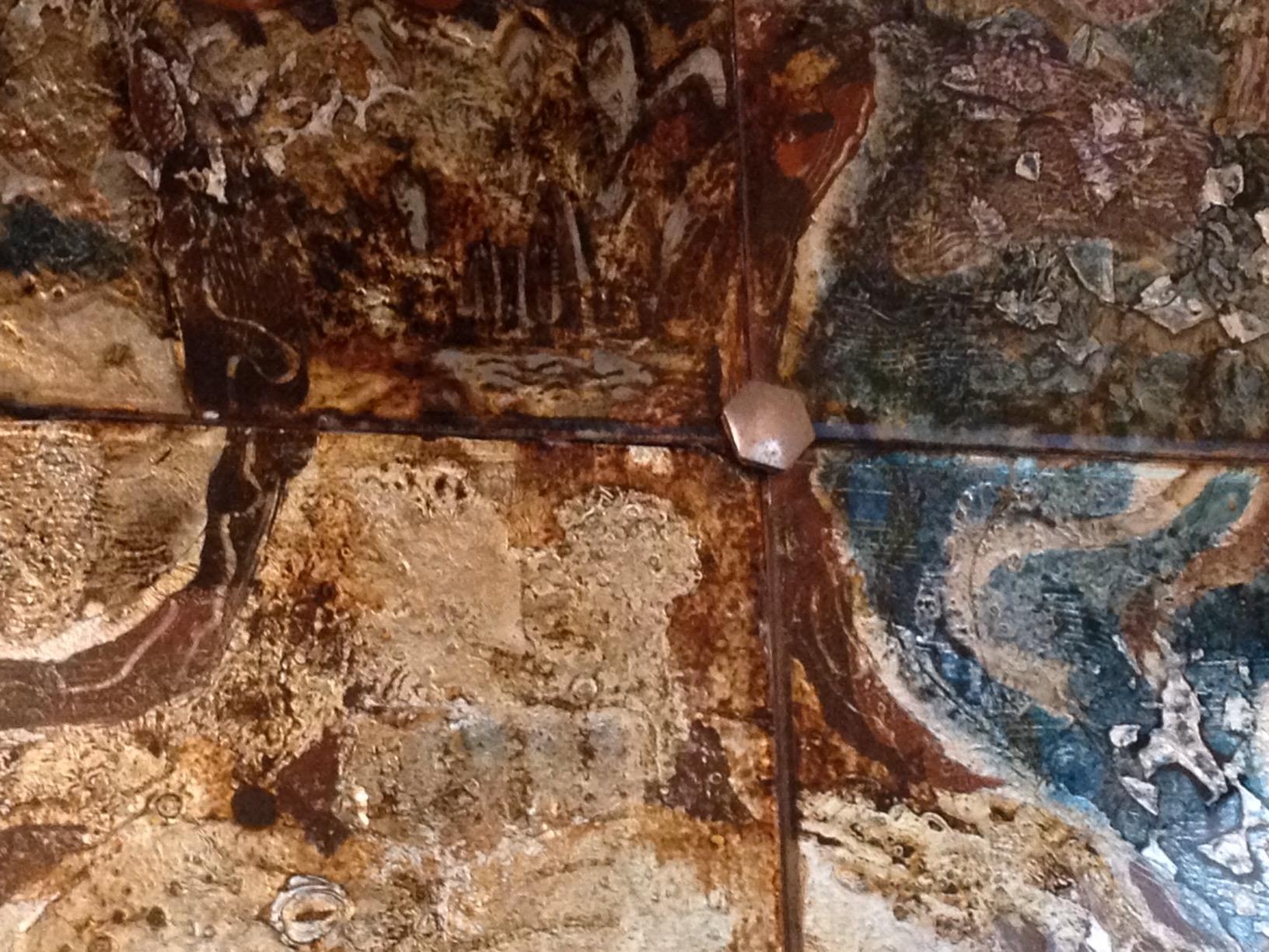 Siqueiros Glass Mural Painting Unique Piece, Mexican Muralist, 6.56 F by 11.48 F For Sale 14
