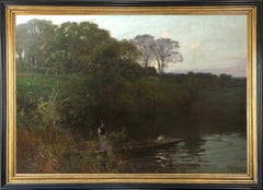 Antique Oil Painting by Sir Alfred East, RA, RBA (1844 – 1913)