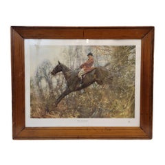 Incisione, “Il cacciatore”. “Ned sulla giumenta baia”, Sir Alfred James Munnings, 1910
