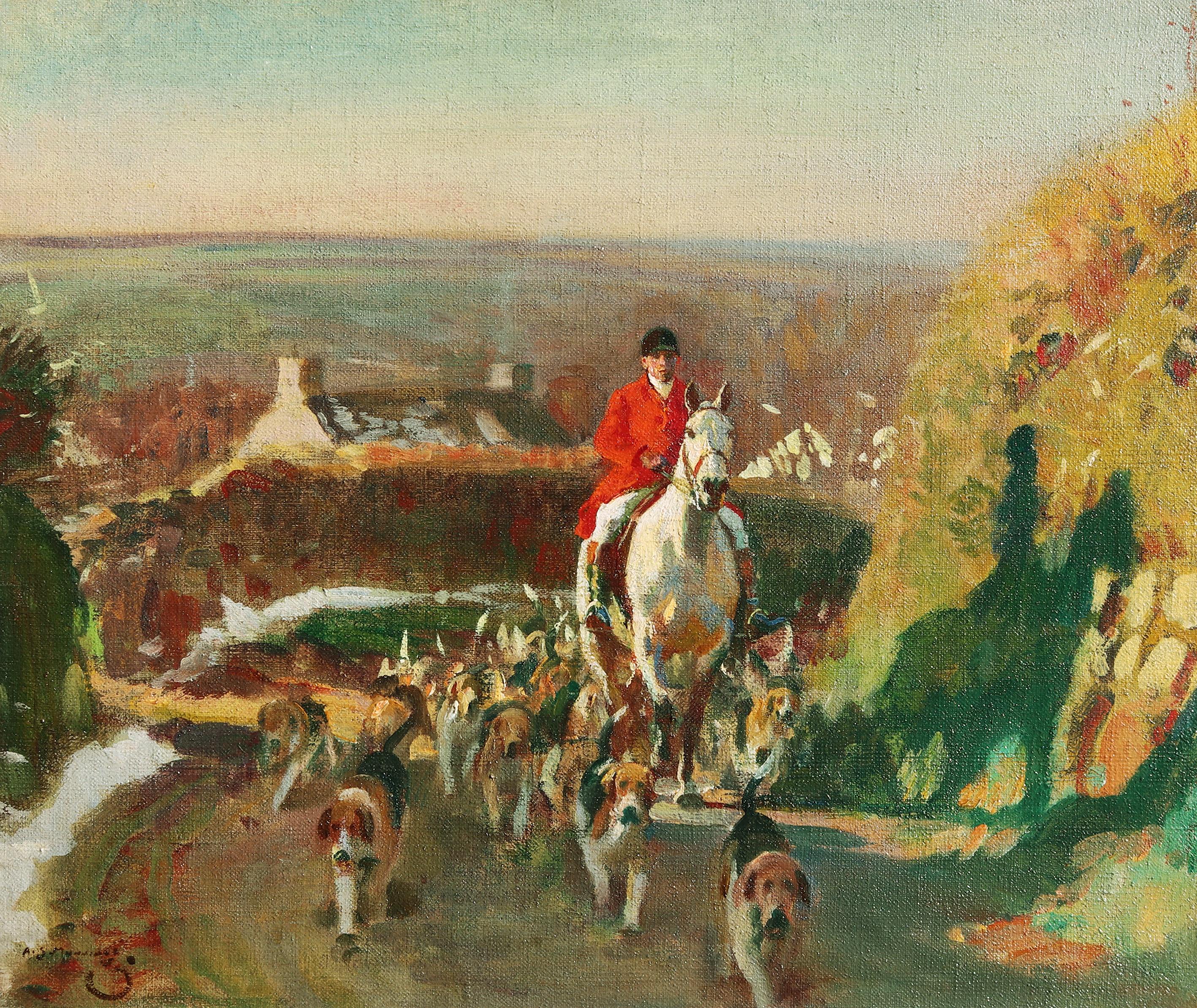 December Morning, Cornwall - Painting by Sir Alfred James Munnings