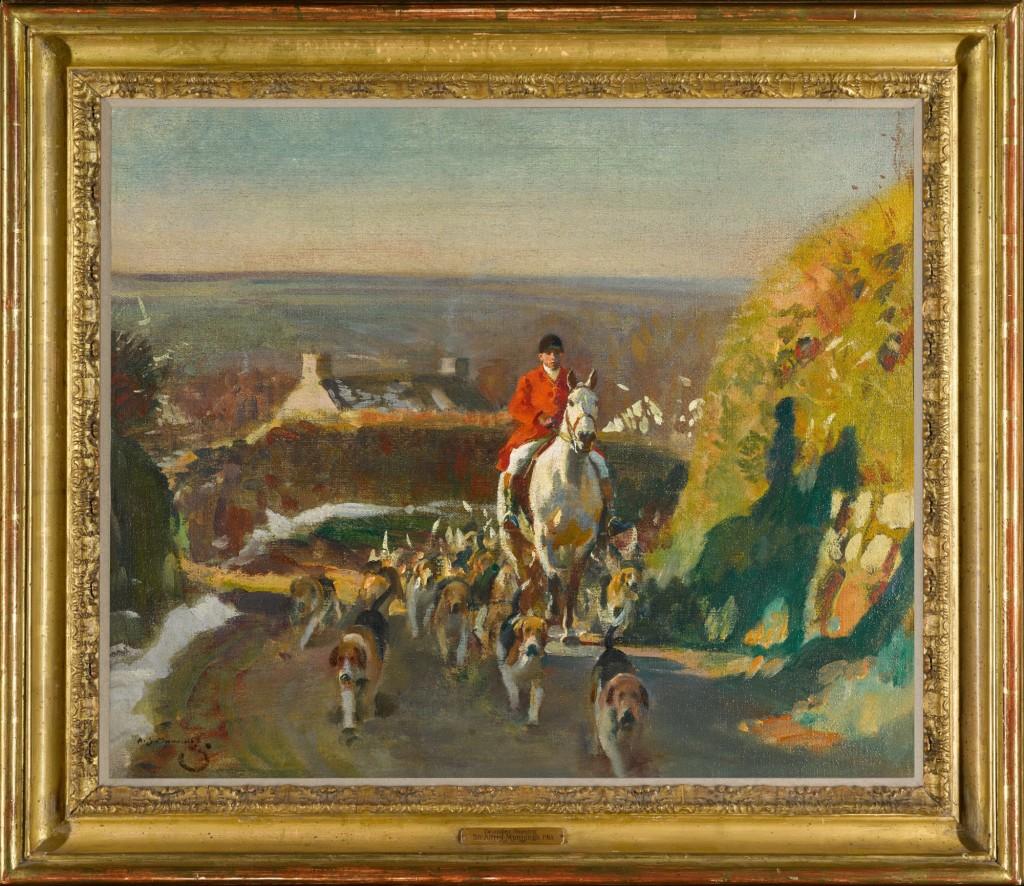 Sir Alfred Munnings, Mattina di dicembre, Cornovaglia - Painting Impressionismo di Sir Alfred James Munnings