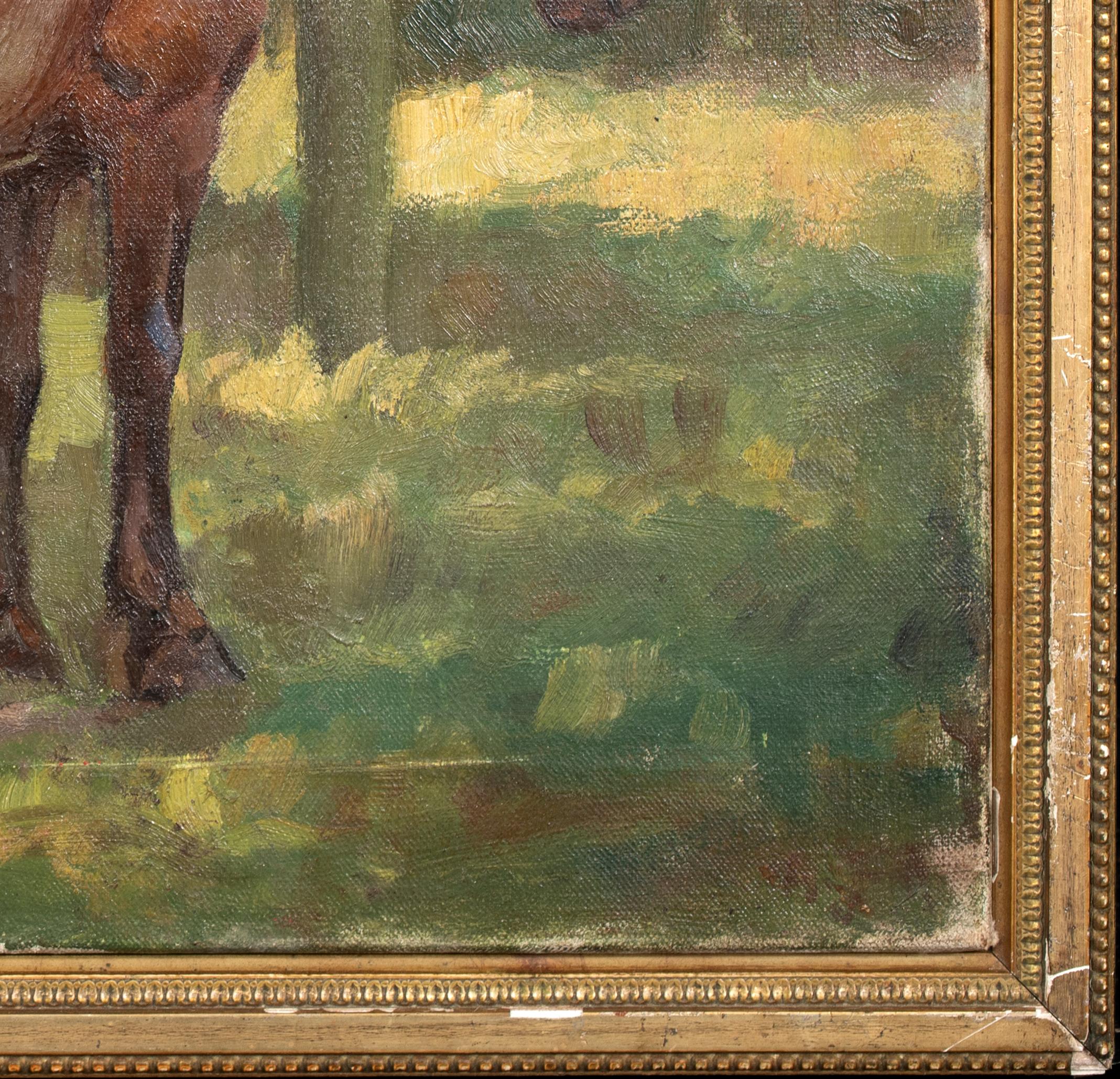 Croquis d'étude Cheval dans un pré, vers 1930

ALFRED JAMES MUNNINGS (1878-1959)

CIRCA Croquis anglais d'un cheval dans un champ, huile sur toile attribuée à Alfred James Munnings. Étude magnifiquement exécutée d'un cheval dans un champ en été.