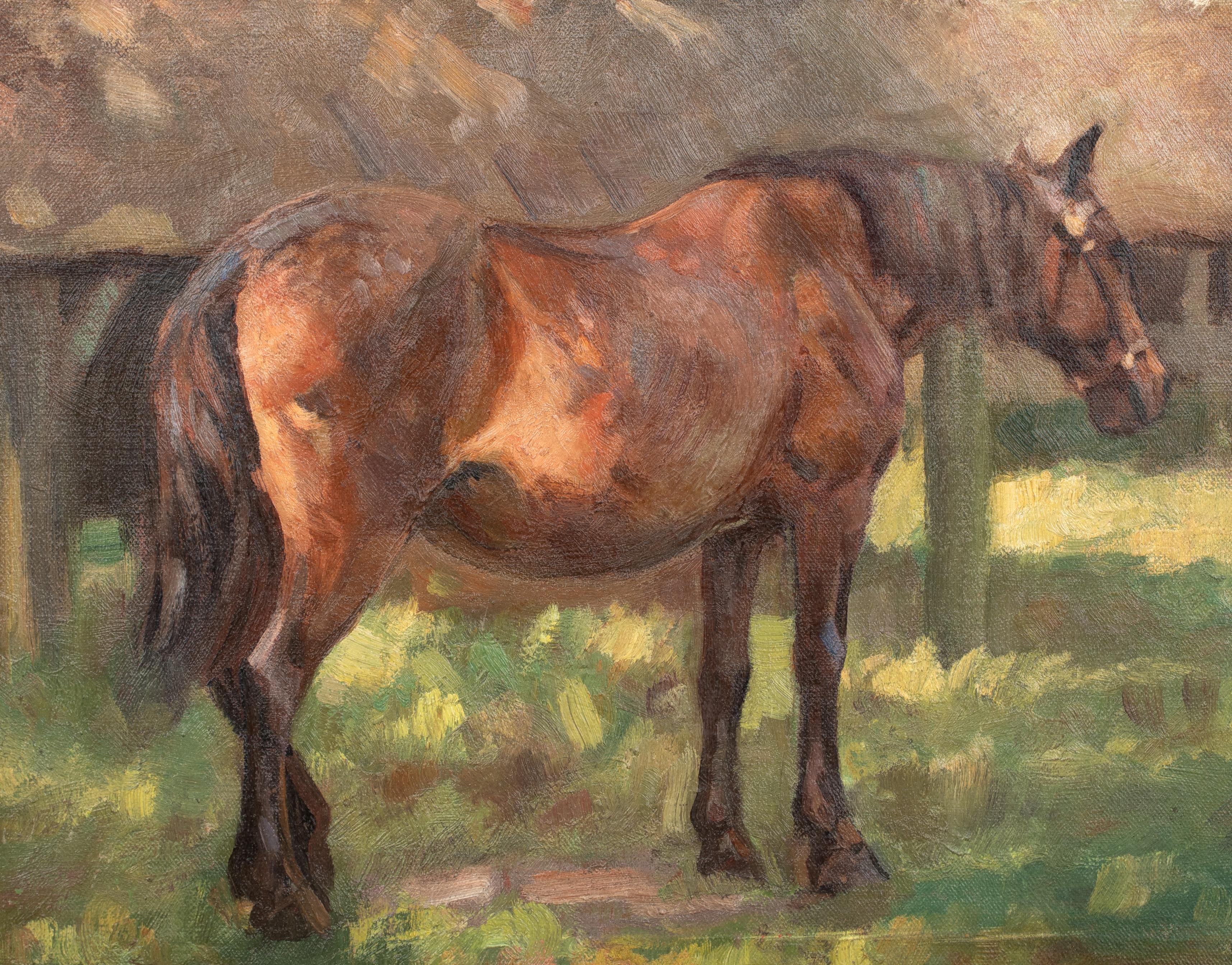 Croquis d'étude Cheval dans un pré, vers 1930  ALFRED JAMES MUNNINGS (1878-1959) 4