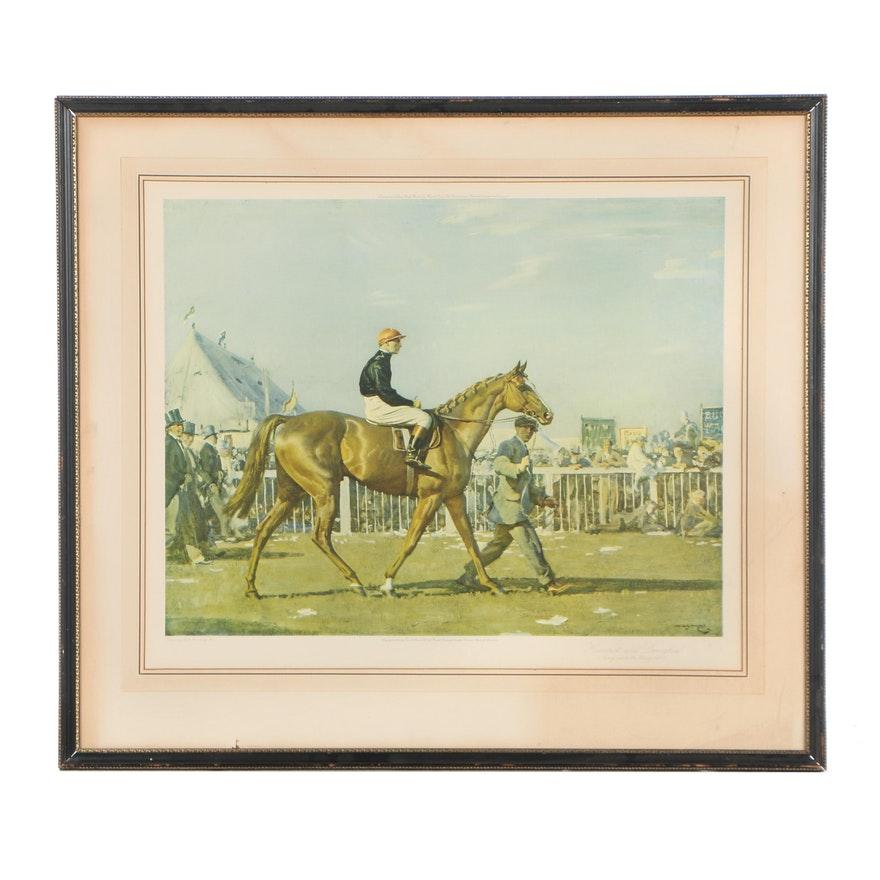 After Sir Alfred James Munnings (England, 1878 – 1959)

Humorist and Donoghue
Signed in plate to the lower right
Frost & Reed Ltd

Print Sz: 17 1/2"H x 22"W

Frame Sz: 26 1/4"H x 30 1/4"W