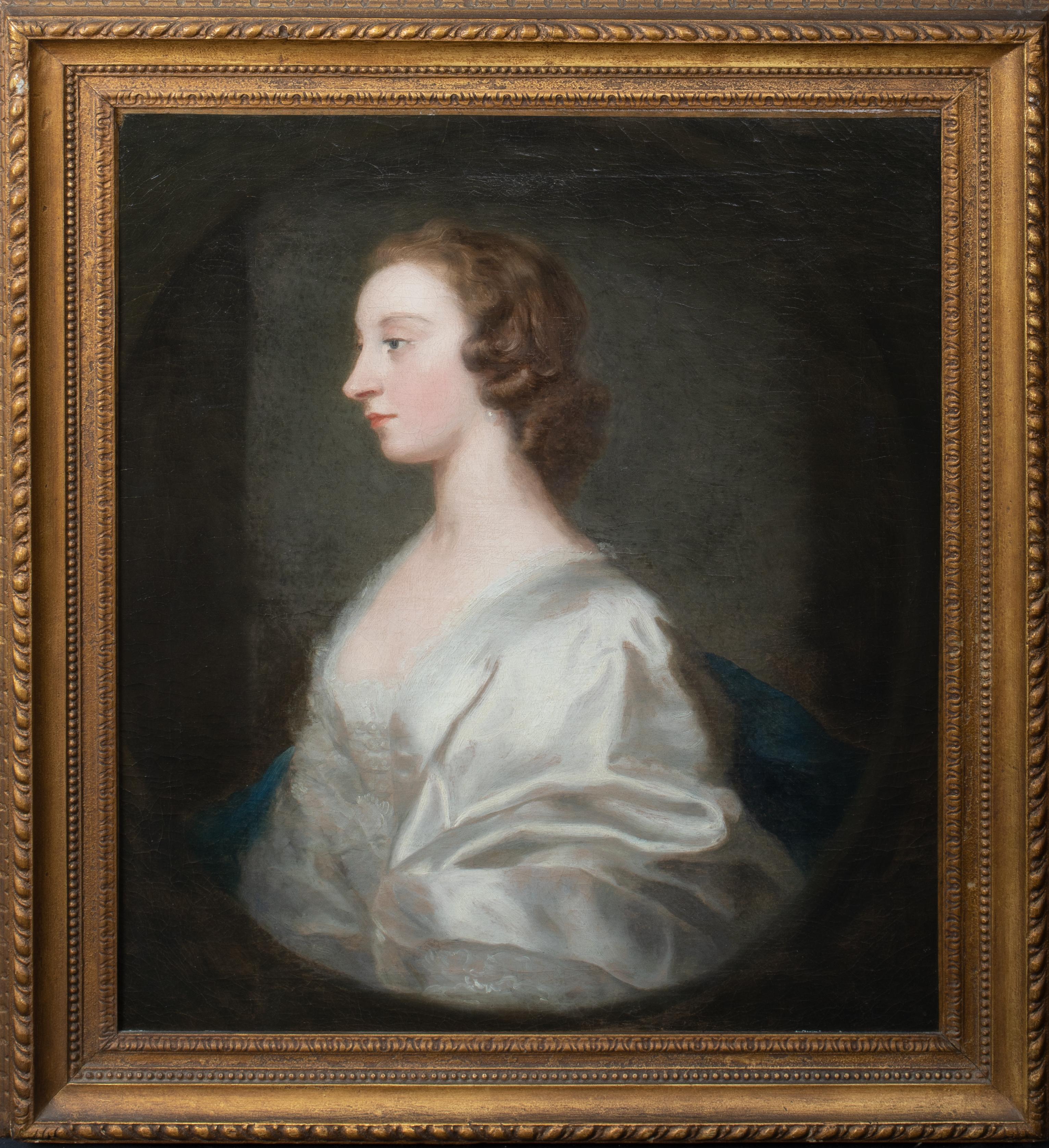 Portrait Of A Lady, Believed to be Miss Craigie, 18th Century  - Painting by Studio of Sir Allan Ramsay