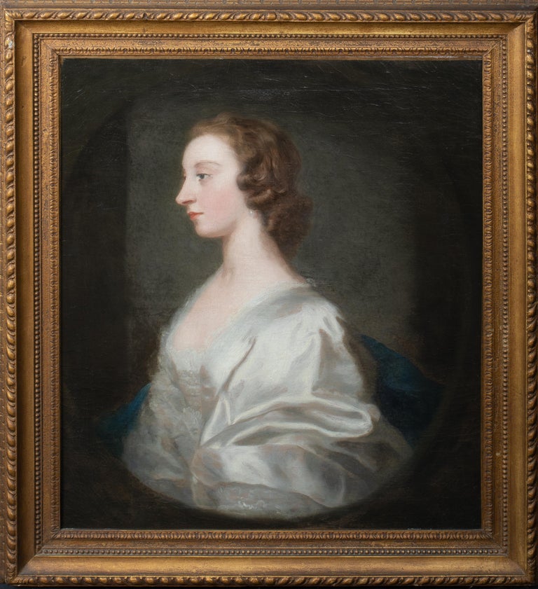Portrait Of A Lady, Believed to be Miss Craigie, 18th Century  - Painting by Studio of Sir Allan Ramsay