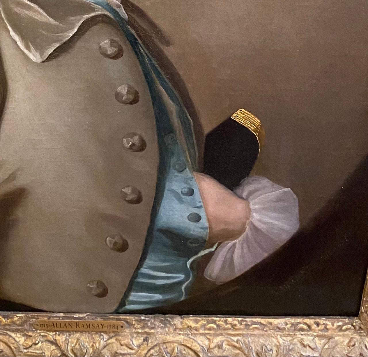 Portrait de Joseph Benwell - Peinture à l'huile originale du 18ème siècle - Maîtres anciens Painting par Studio of Sir Allan Ramsay