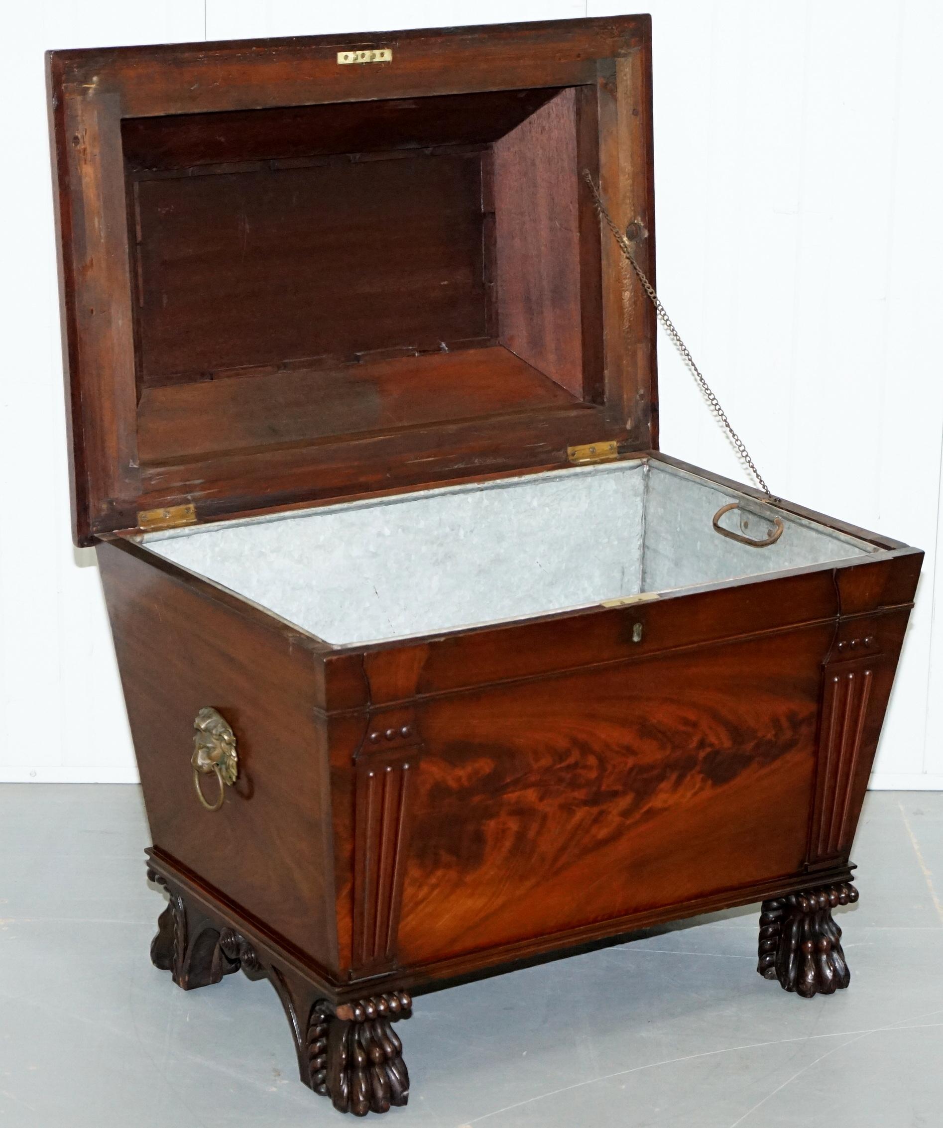 Refroidisseur à vin et champagne en bois dur 1810 de l'armée géorgienne irlandaise de Sir Anderson en vente 6