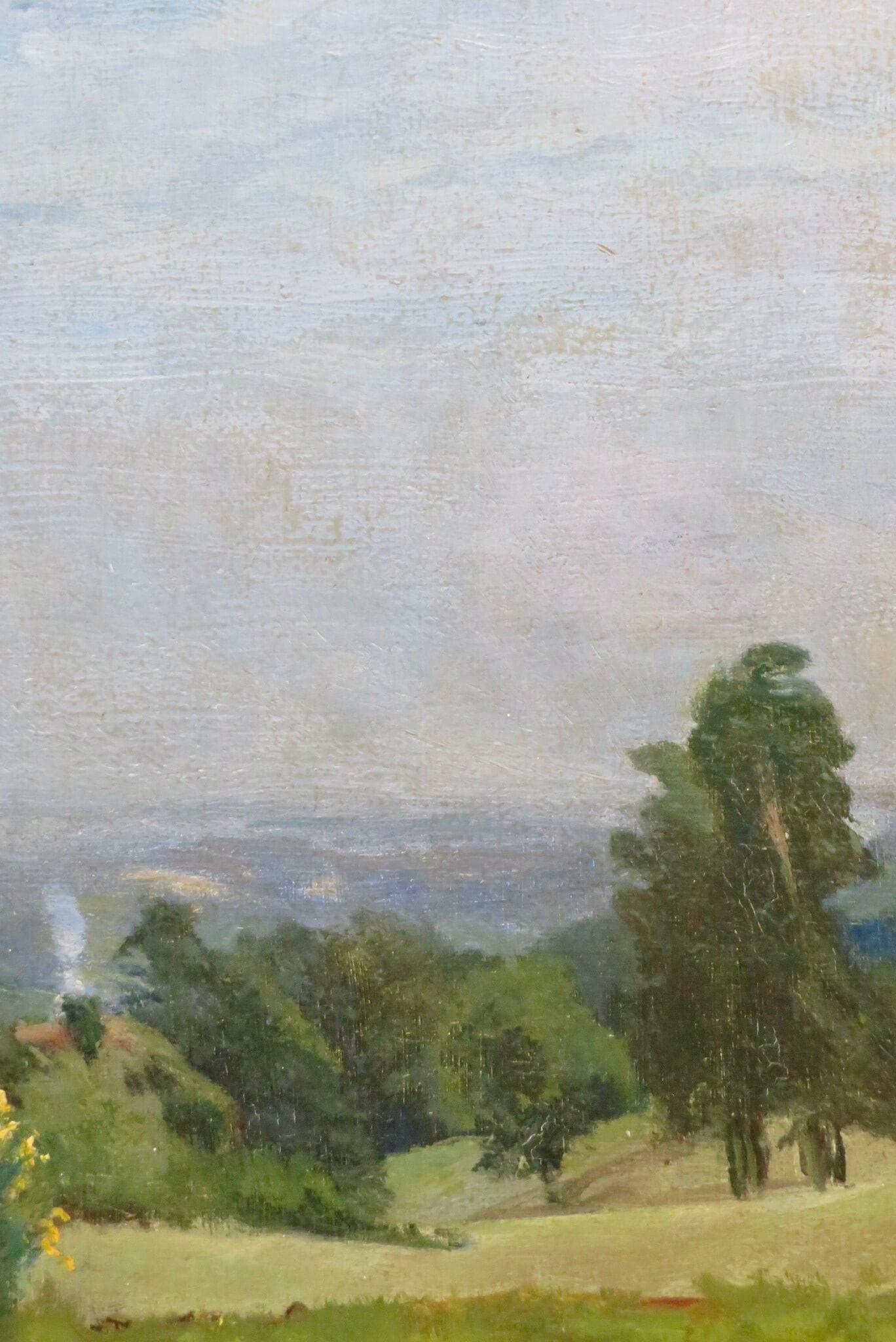 Original English Antique impressionist LANDSCAPE Ölgemälde NUTLEY EAST SUSSEX im Angebot 1