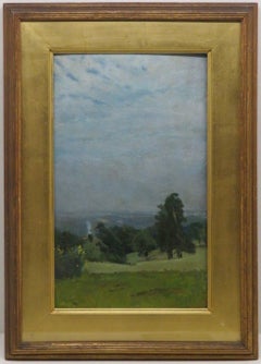 Original English Antique impressionist LANDSCAPE oil painting NUTLEY EAST SUSSEX
