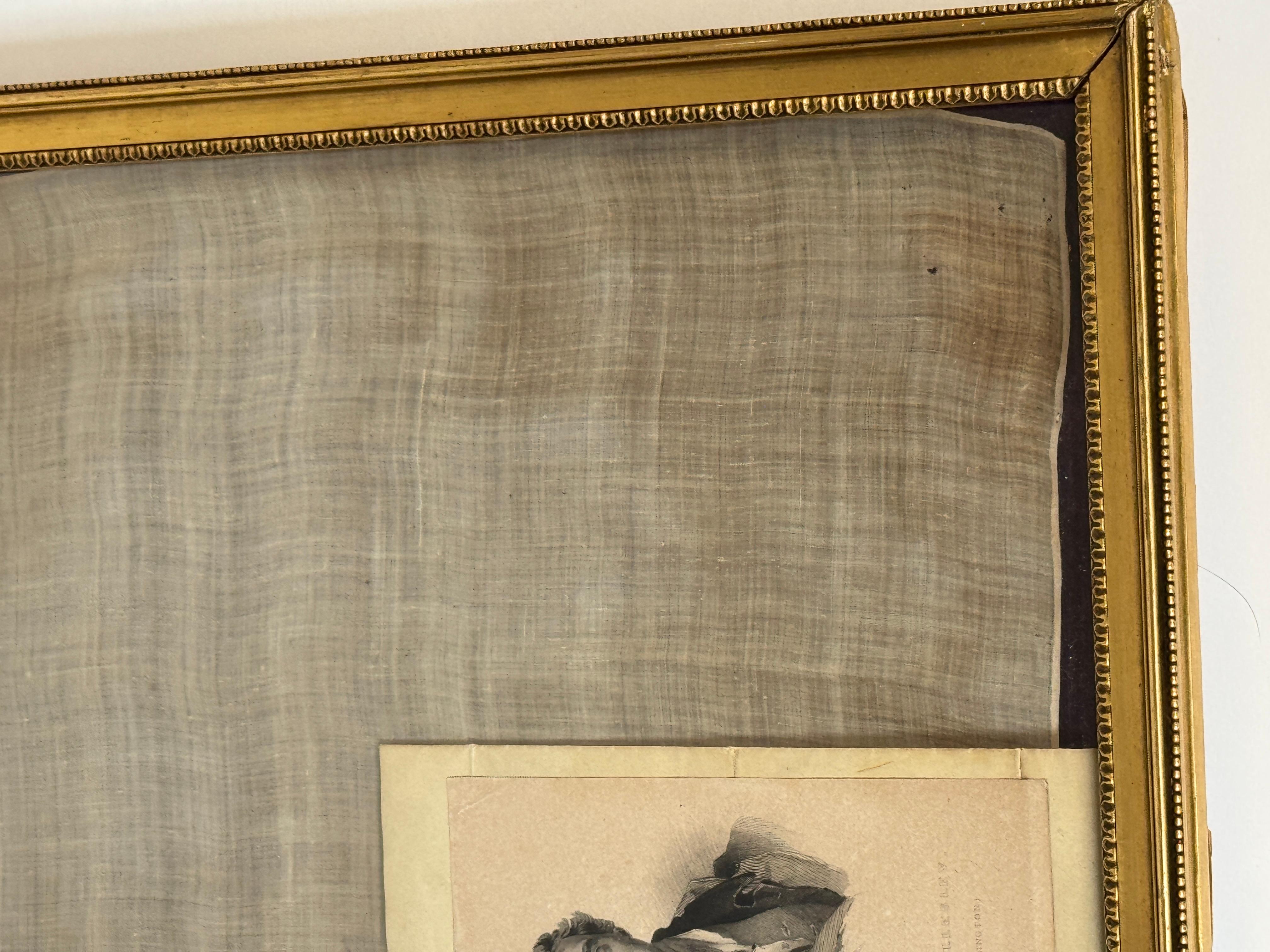 Mouchoir en soie de Sir Arthur Wellington, 1er duc de Wellington, encadré en vente 1