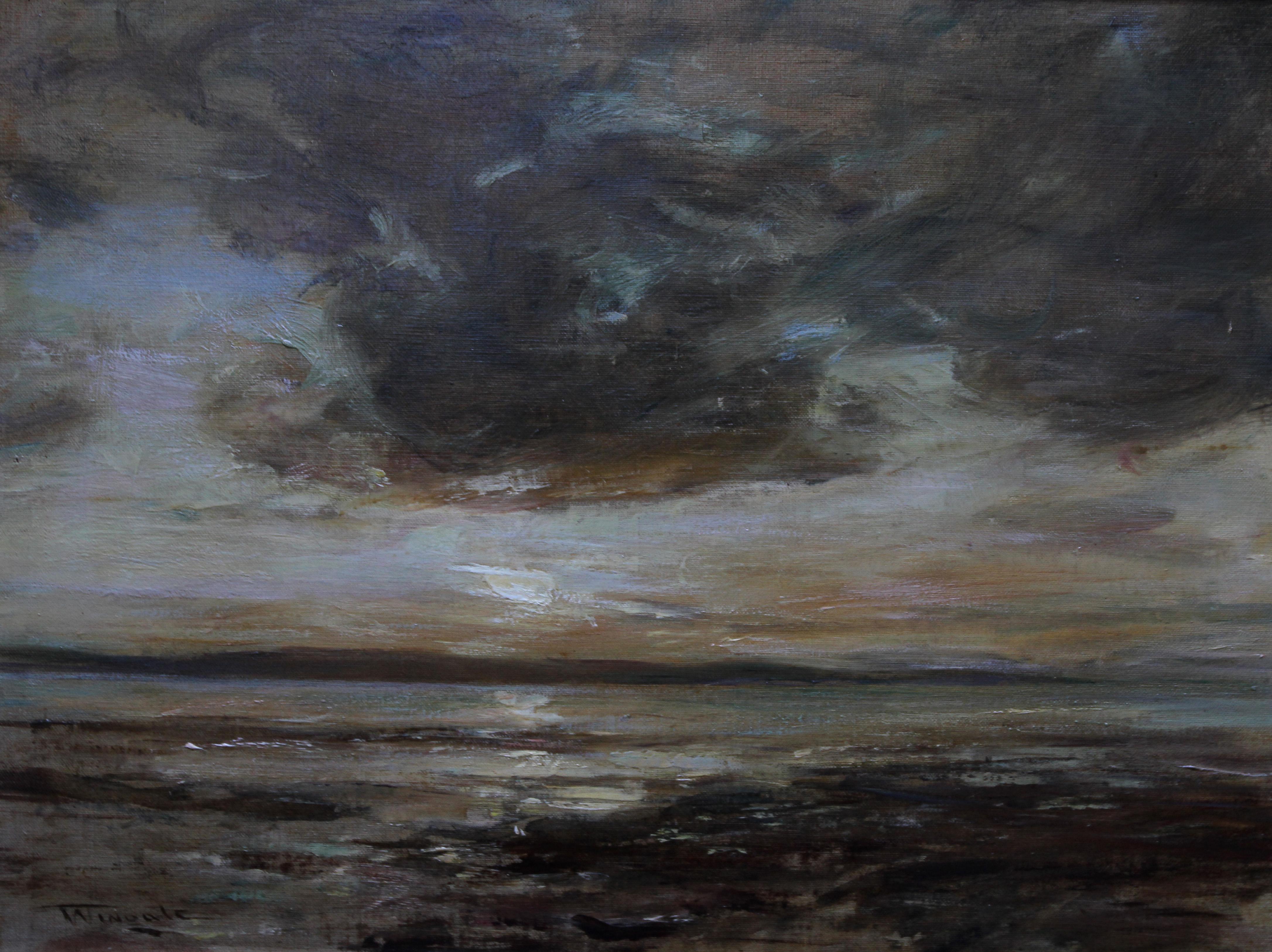 Arran Seascape - Scottish art 1915 Impressionist marine oil painting Scotland - Painting by Sir Charles James Lawton Wingate