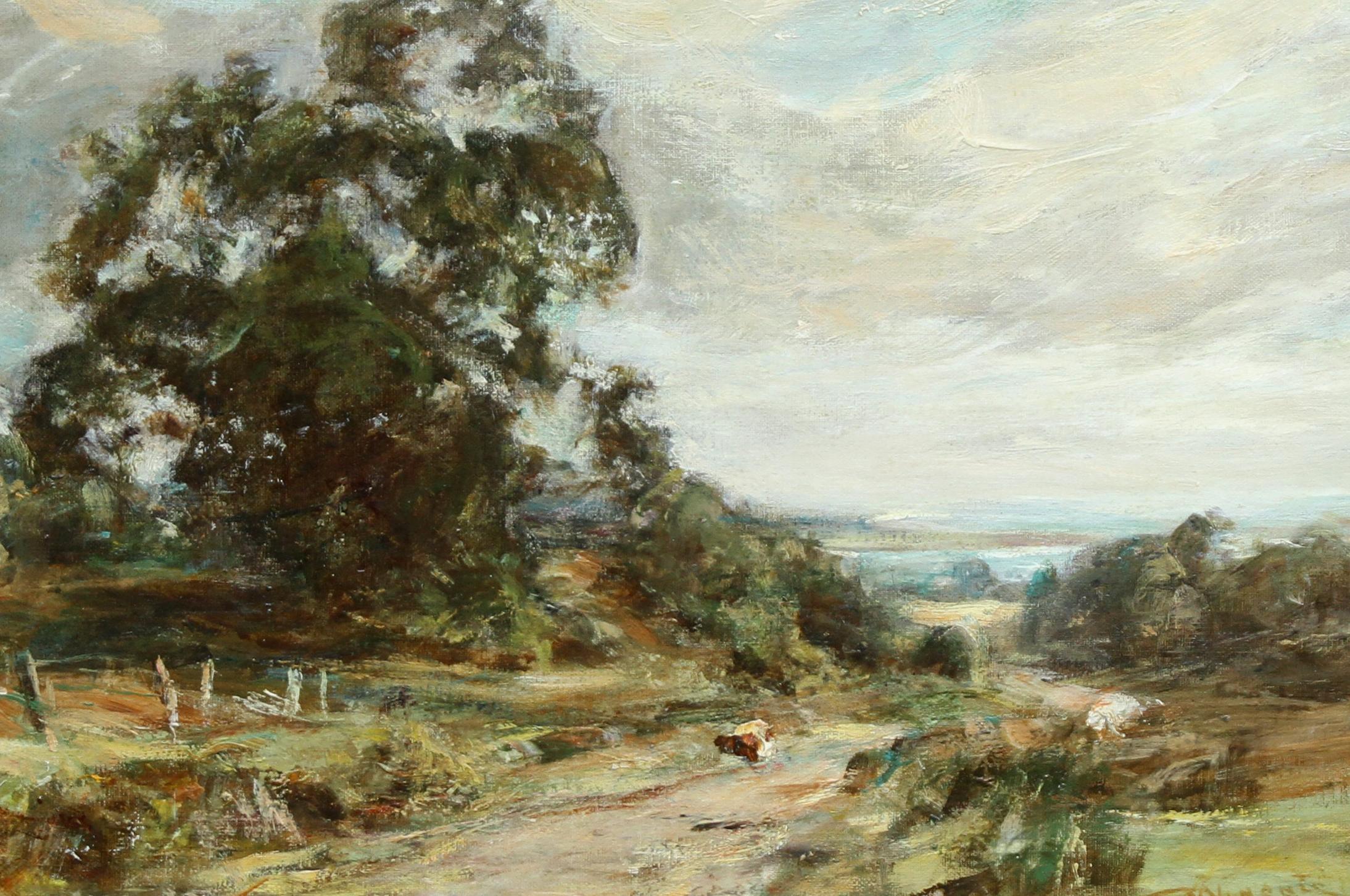 Glimpse of the Sea – schottisches impressionistisches Landschaftsgemälde von 1915  (Impressionismus), Painting, von Sir Charles James Lawton Wingate