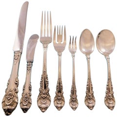 Sir Christopher by Wallace Sterling Silver Flatware Set Service 68 Pieces Dinner