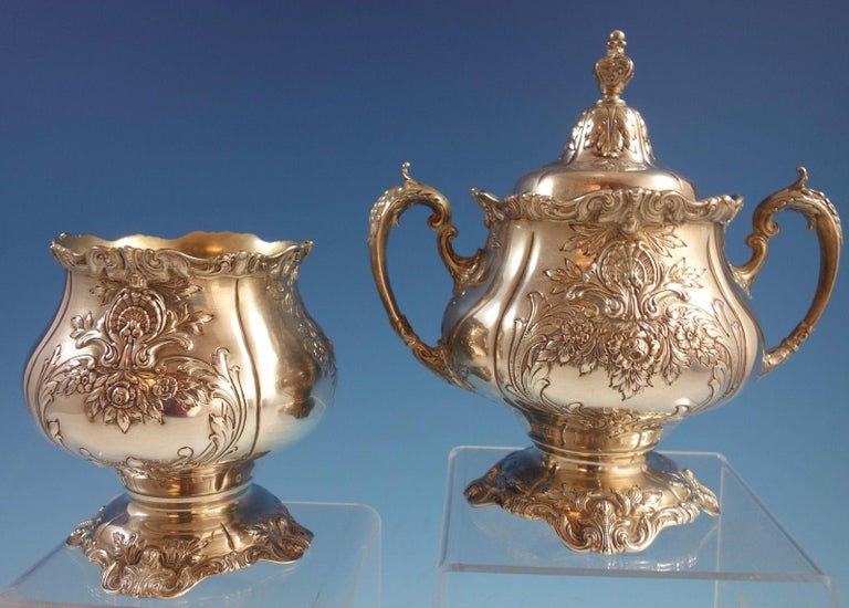 Sir Christopher by Wallace Sterling Silver Tea Set 5pc with Tray (1942