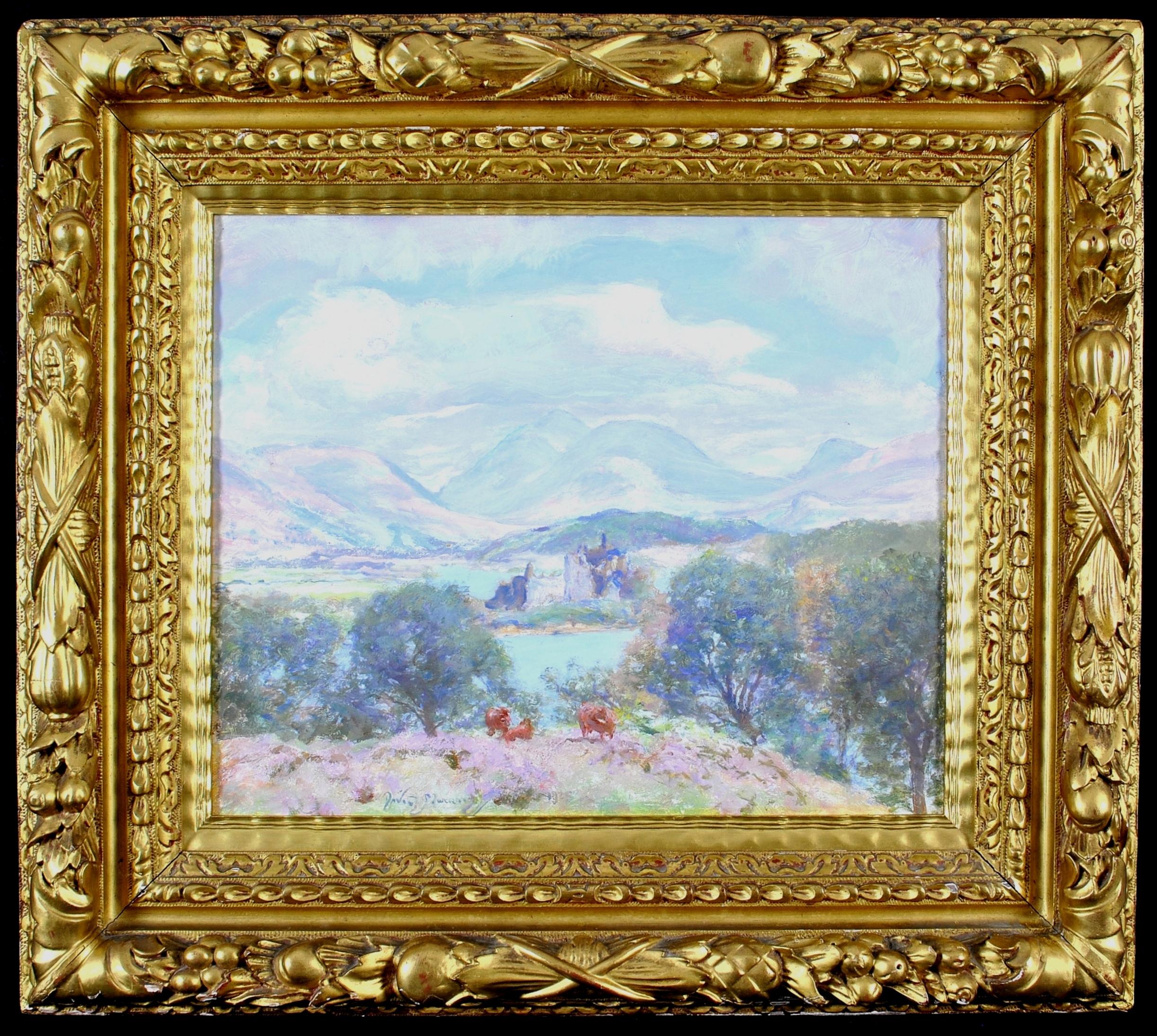 Sir David Murray Ben Cruachan from Loch Awe Scottish Landscape Castle Antique Tempera