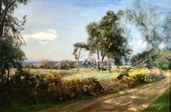 Cattle In The Glade - LRural Landscape Oil On Canvas By Sir David Murray R.A.