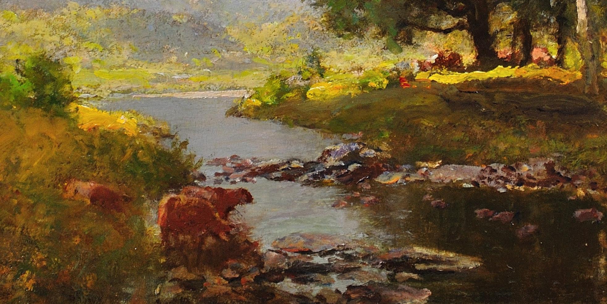 River Tay, Scotland. Sir David Murray.Original Scottish Oil Painting circa 1880s 9