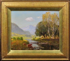 River Tay:: Écosse. Peinture à l'huile écossaise originale de Sir David Murray datant des années 1880 environ