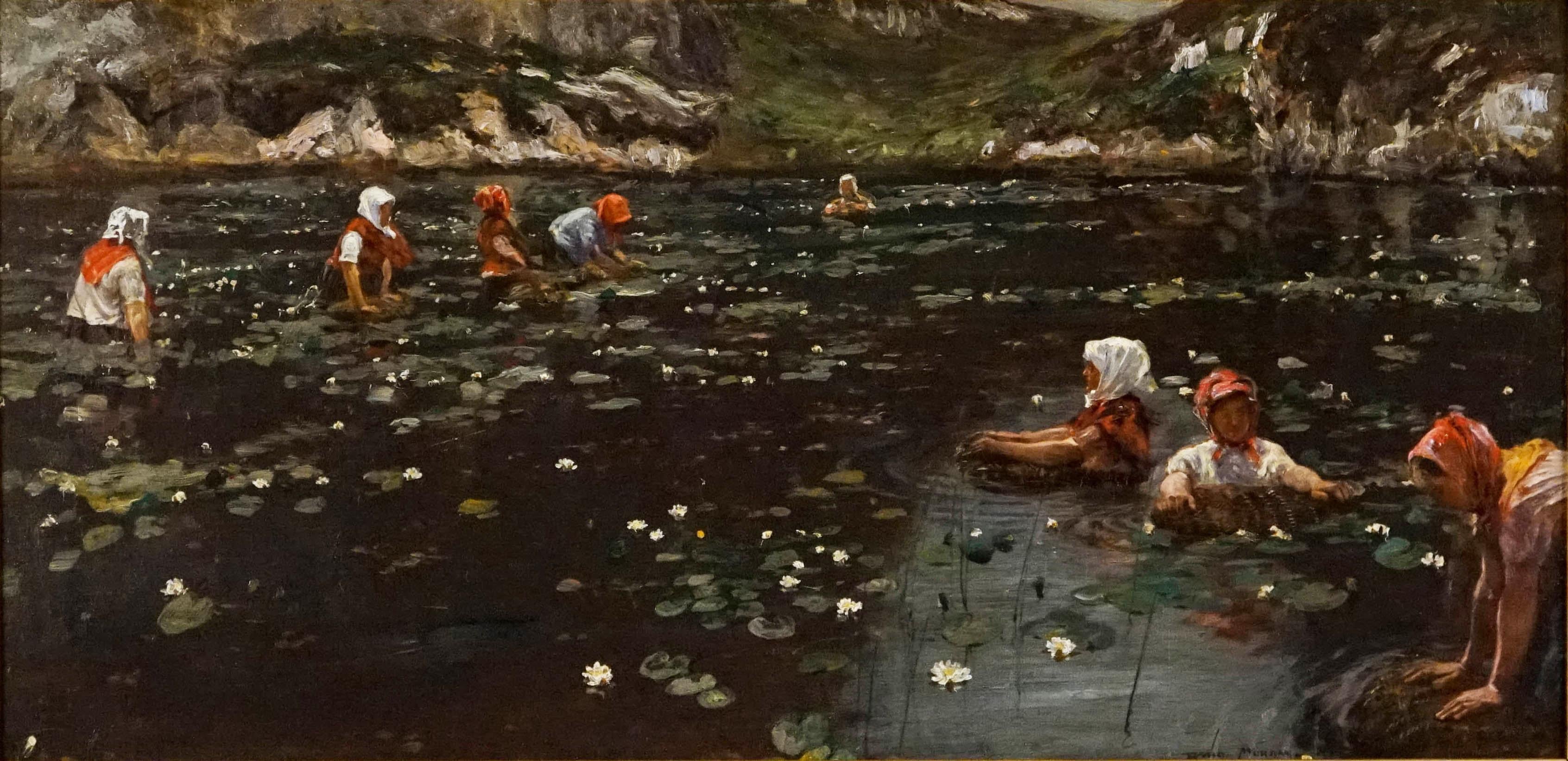 The Lily Harvest, c. 1880 - Painting by Sir David Murray