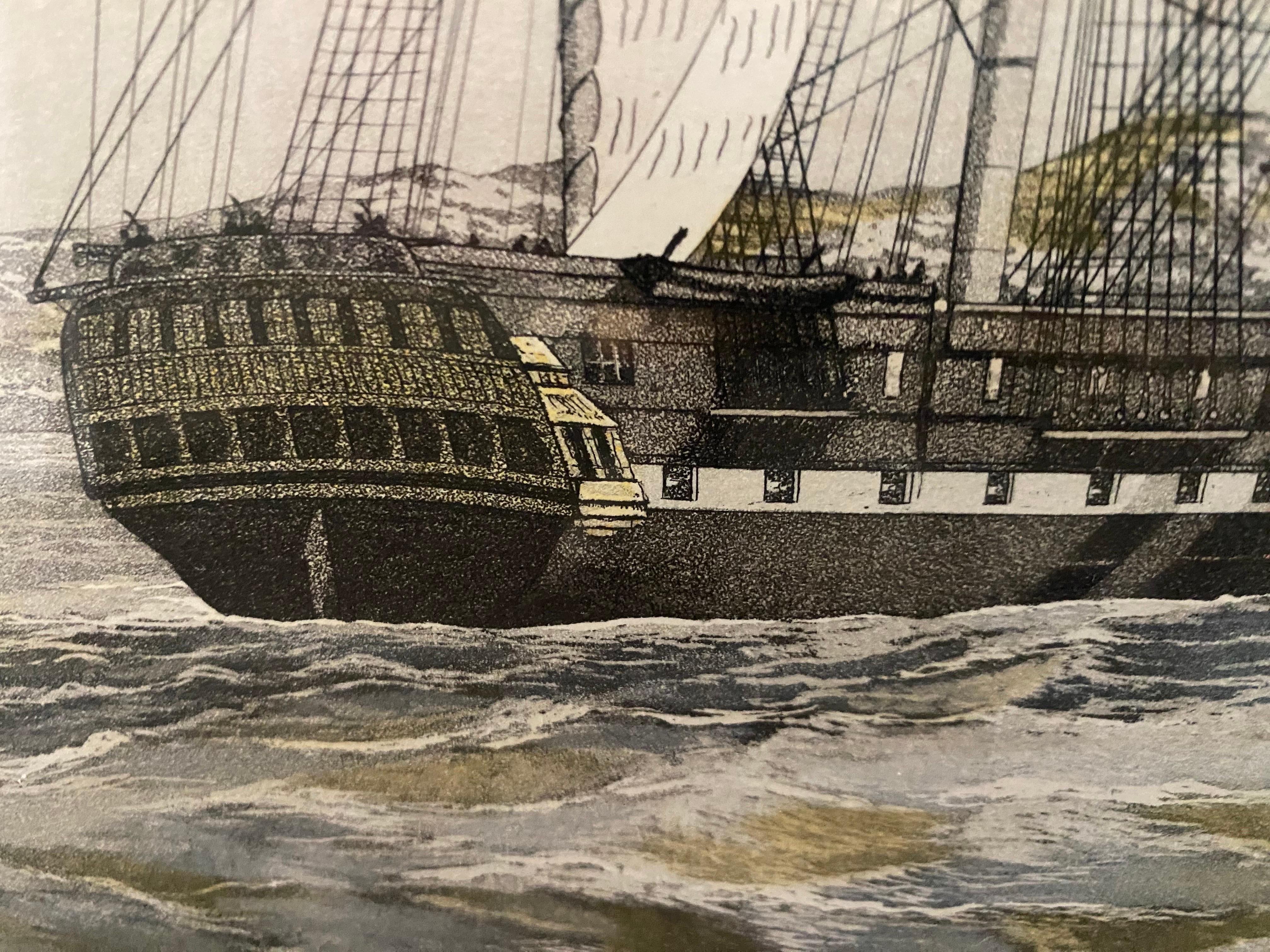 Hand-Painted ‘Sir David Scott’ Engraved by E. Duncan