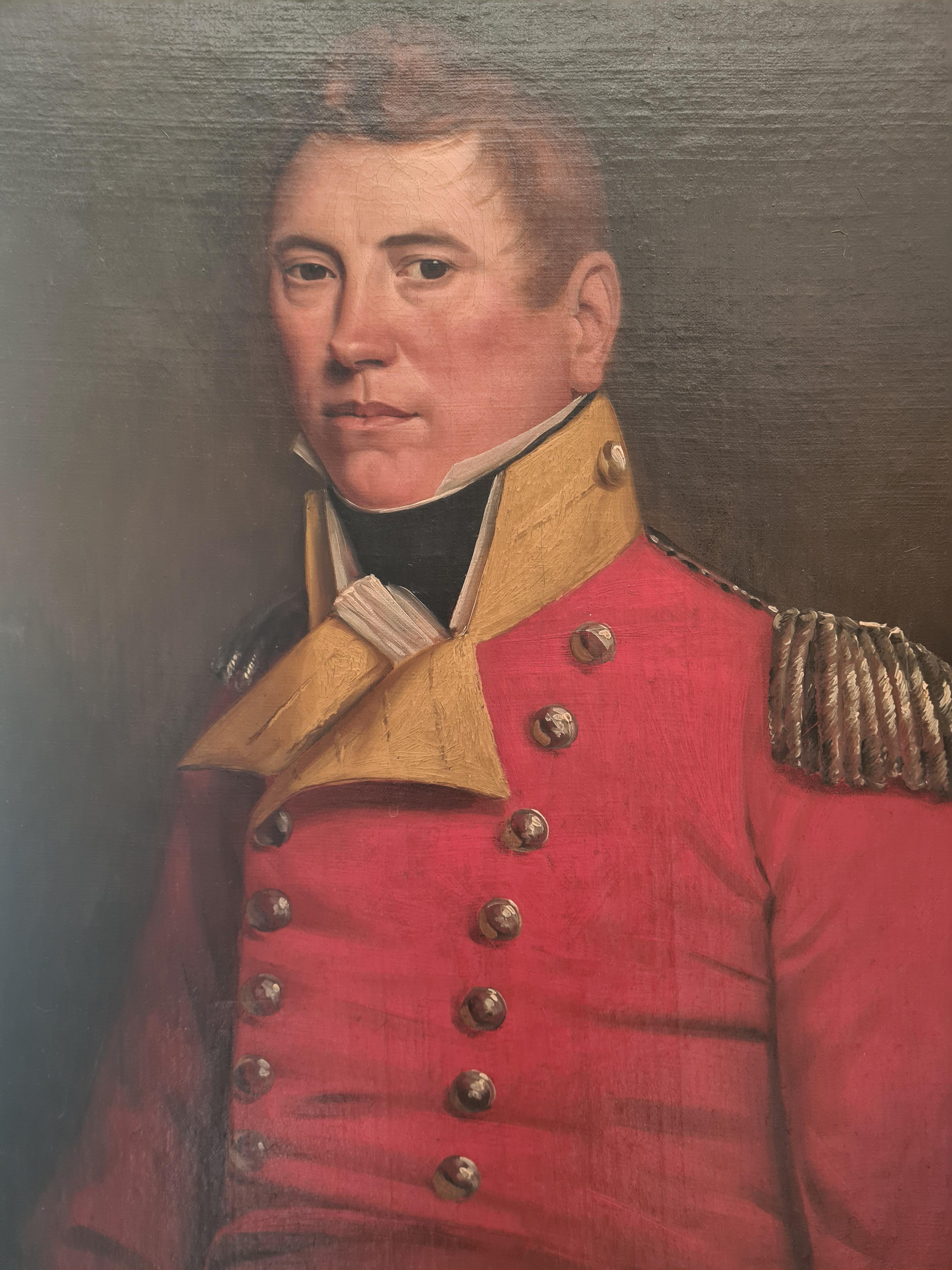 18th Century Portrait, Major Alexander Brown in Military Uniform For Sale 6