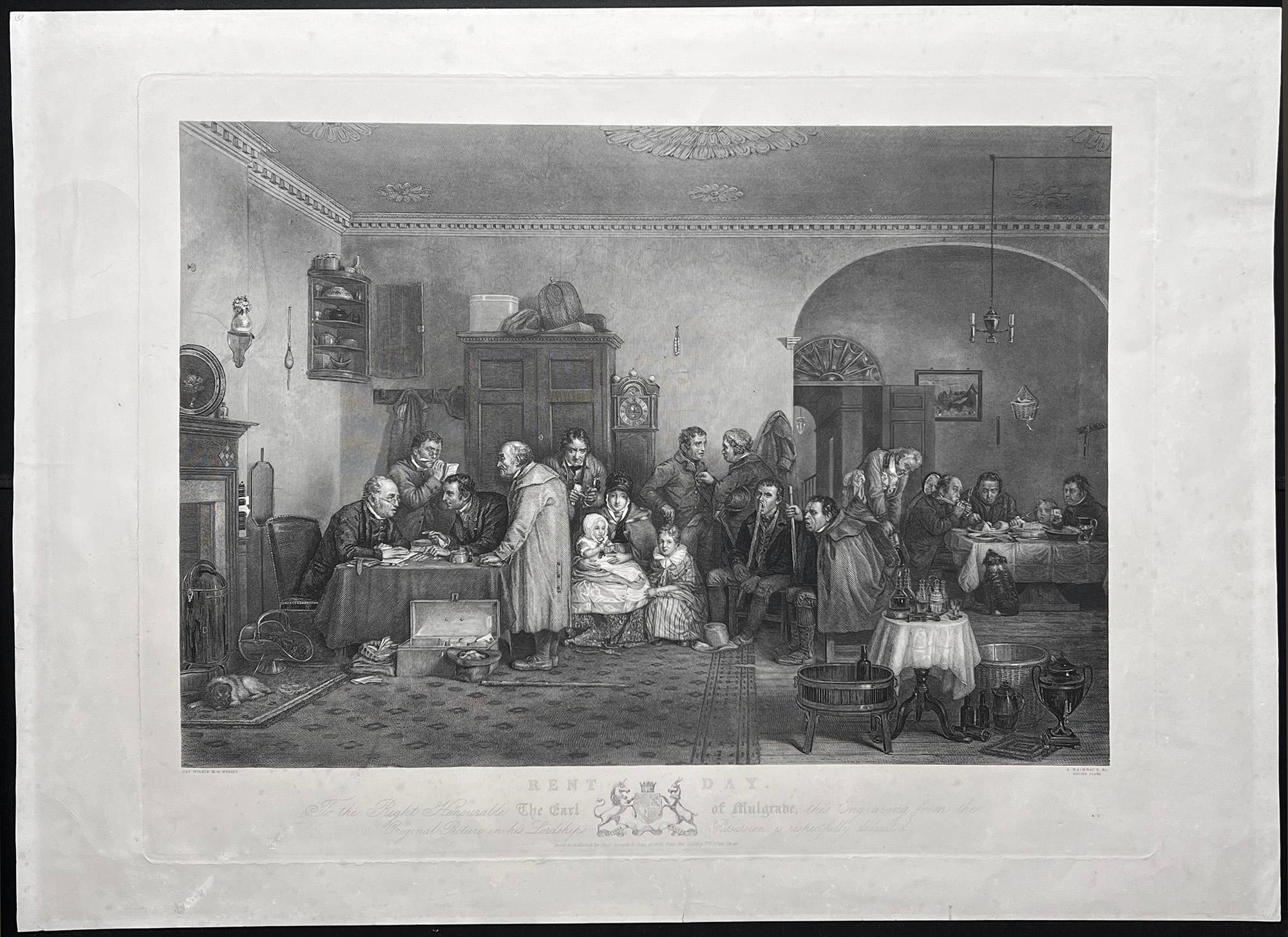 Rent Day, gravure ancienne anglaise d'après Sir David Wilkie en vente 1