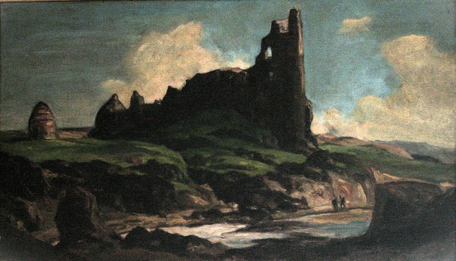 Château de Dunure - Painting de Sir David Young Cameron, R.A.