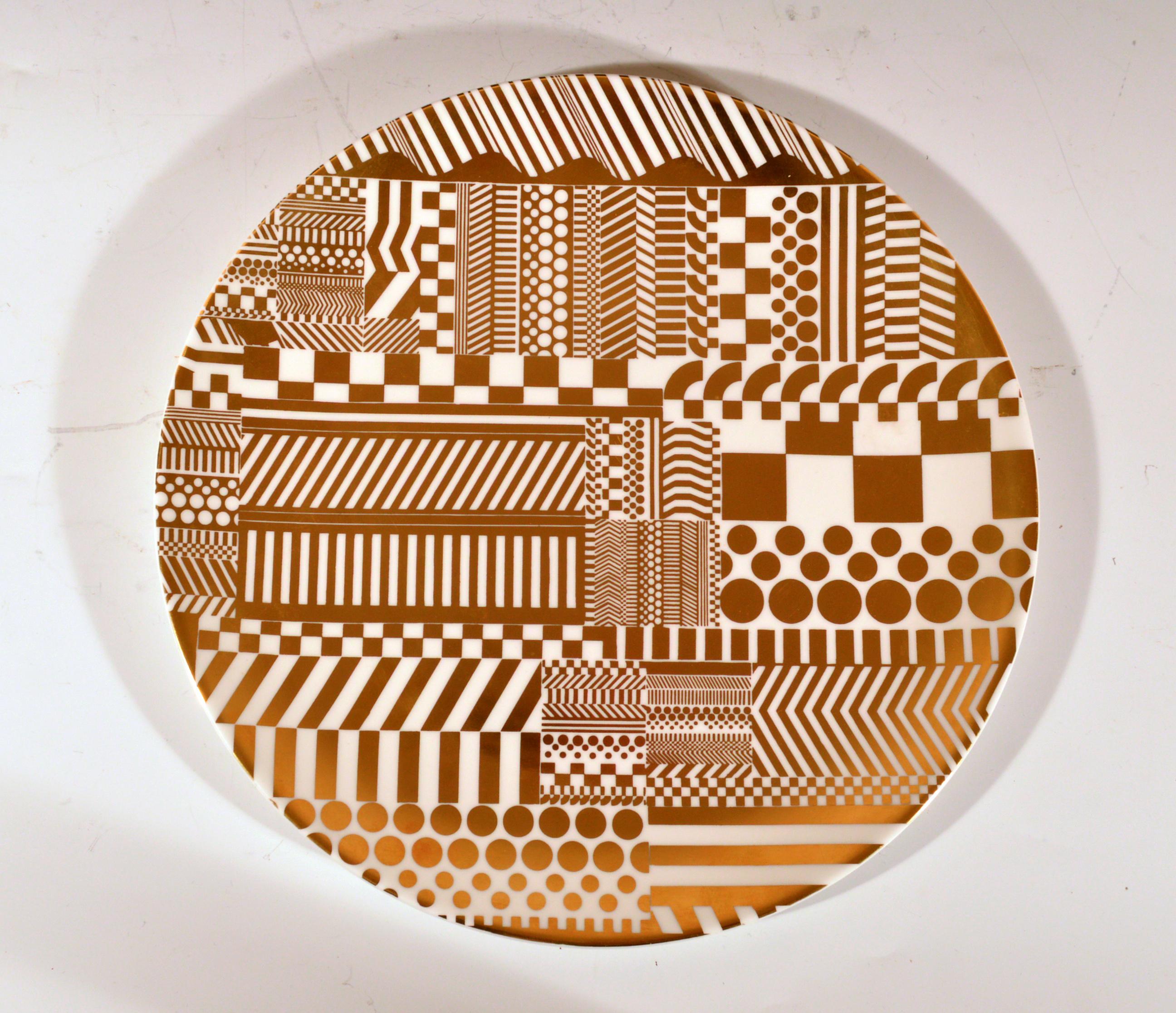 Late 20th Century Sir Eduardo Luigi Paolozzi Wedgwood Porcelain Variations on a Geometric Theme For Sale