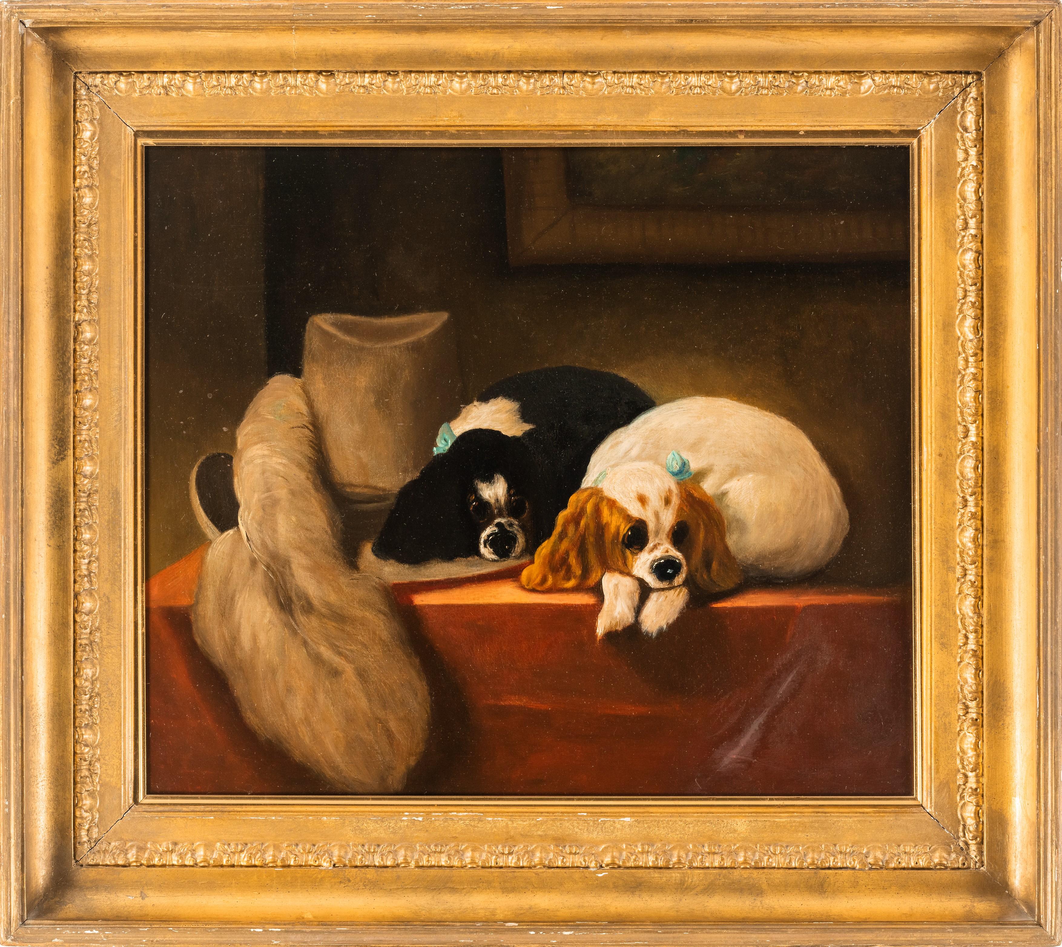 Sir Edwin Henry Landseer Animal Painting - King Charles Spaniels